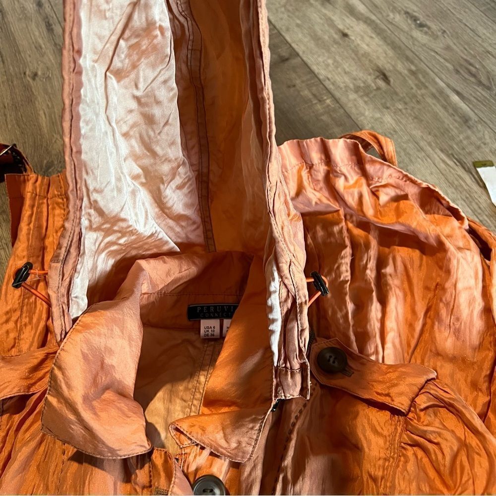 Peruvian connection long coral jacket size 6 - Picture 9 of 9
